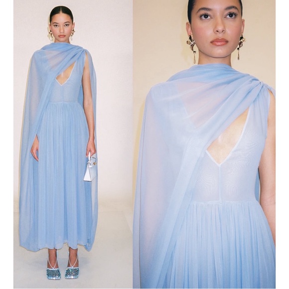 Helsa | Dresses | Helsa Sabine Silk Cape Overlay Chiffon Sheer Hydrangea Blue Midi Dress Size S | Poshmark Helsa | Dresses | Helsa Sabine Silk Cape Overlay Chiffon Sheer Hydrangea Blue Midi Dress Size S | Poshmark